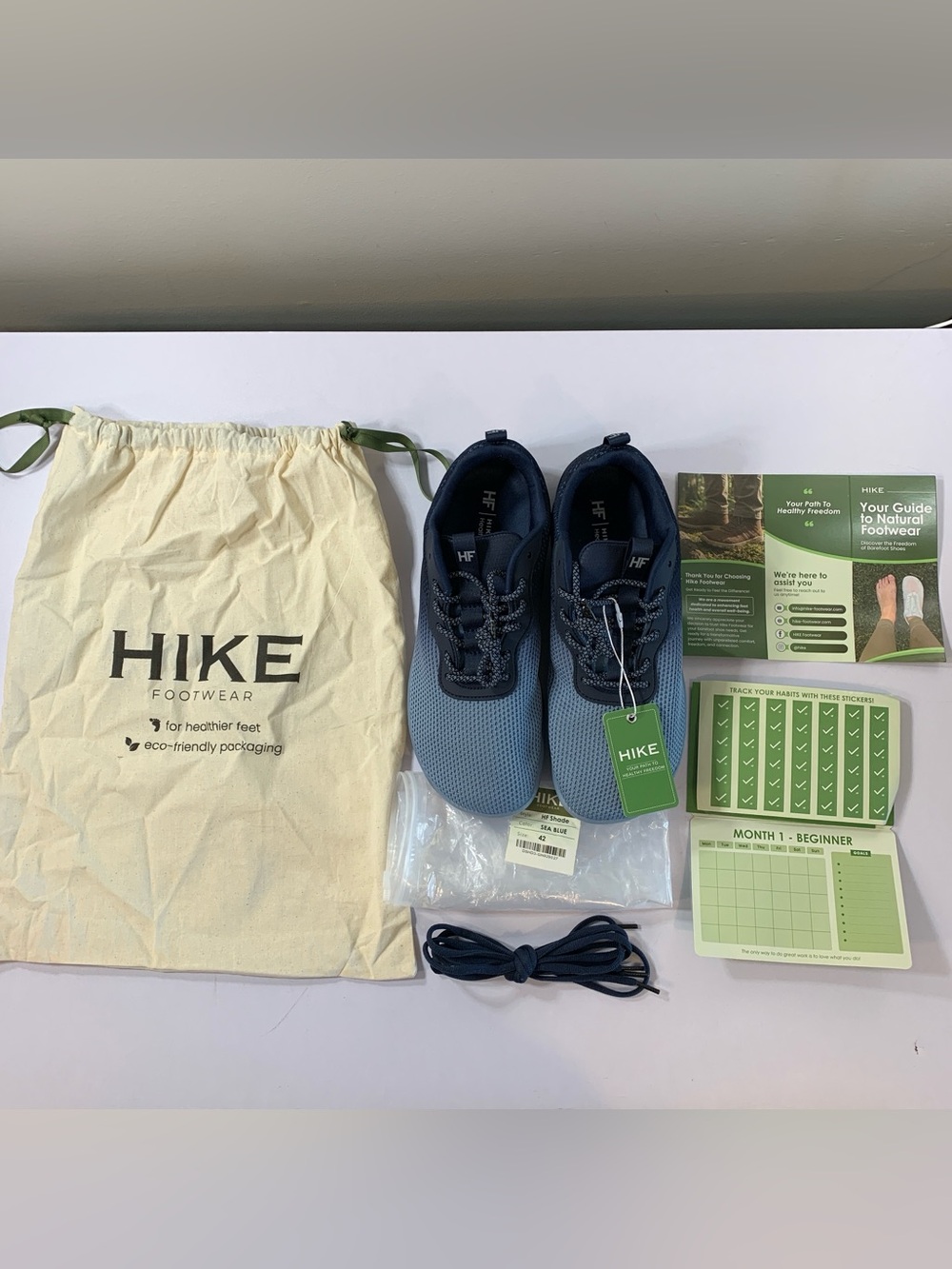 Hike Footwear HF Shade Barefoot Shoes Sea Blue EU 42 US Men 9-9.5 Women 11 NWT